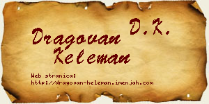Dragovan Keleman vizit kartica